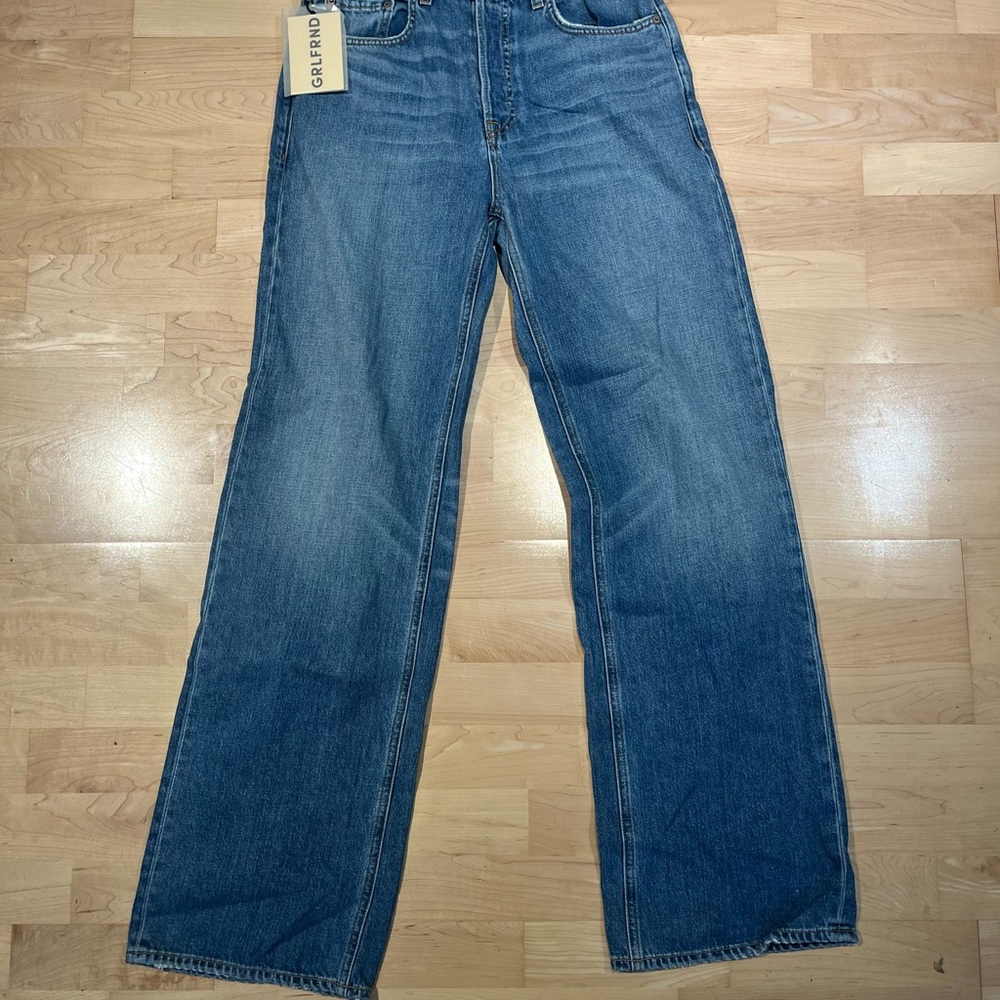 GRLFRND High Rise Blue Jeans